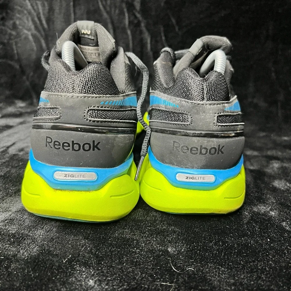 Reebok ZigLite Electrify‎ Womens 10 Running Shoes Black Blue Athletic Sneakers